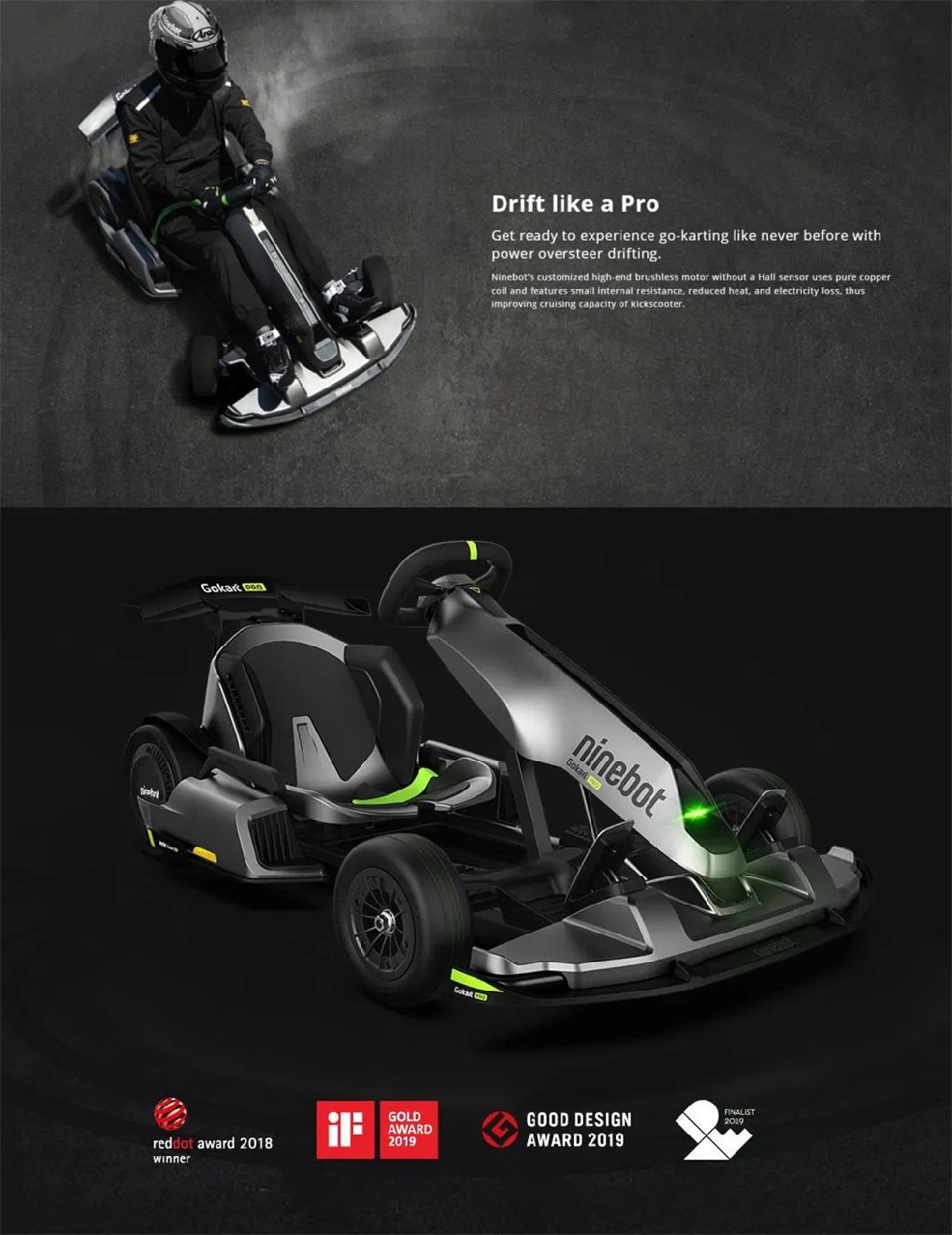 Ninebot Gokart PRO Lamborghini Electric Racing Go Kart High Speed 40km/H Wholesale New Design Adult Electric Go Kart