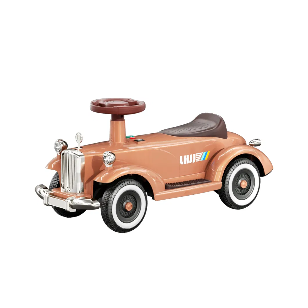 High Quality Newest Battery Operated Car Retro Classic Aesthetic Cool Music Light Ride on Car Kids Electric for Children Toys