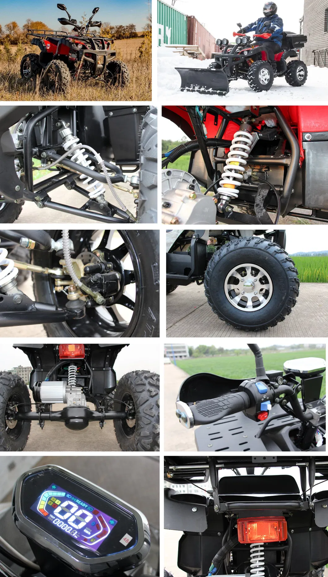 4000W 72V High Quality Chinese ATV Quad Electric Quads with Lithium Battery