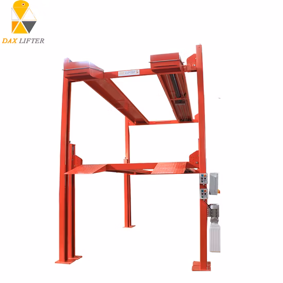 CE Licensed Double Platform 4 Post Parking Lift for Car Transportation